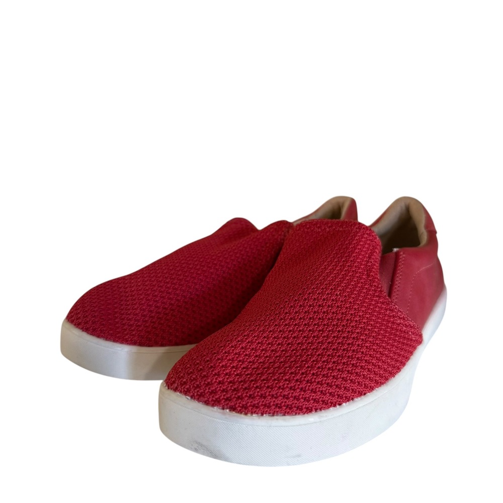 Dr. Scholls Slip On Sneaker Womens 7.5 Red Good Knit Mesh Casual Flat